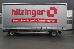 2 Achs Drehschemel Anhänger  mit Staplerhalterung und einem Schiebesspann Planenaufbau (2)