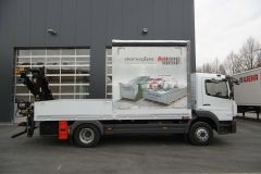 halber Planenaufbau mit Heck Ladekran von HIAB fuer den Baustoffhandel (21)
